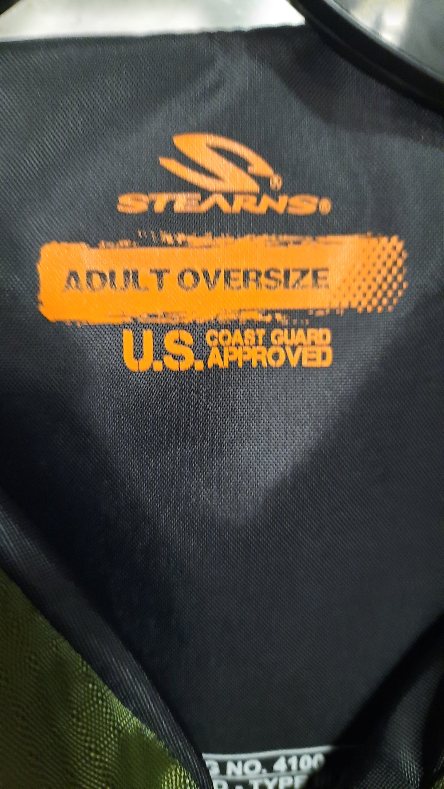 Stearns Life Vest PFD Type III Size Adult Oversize Green New