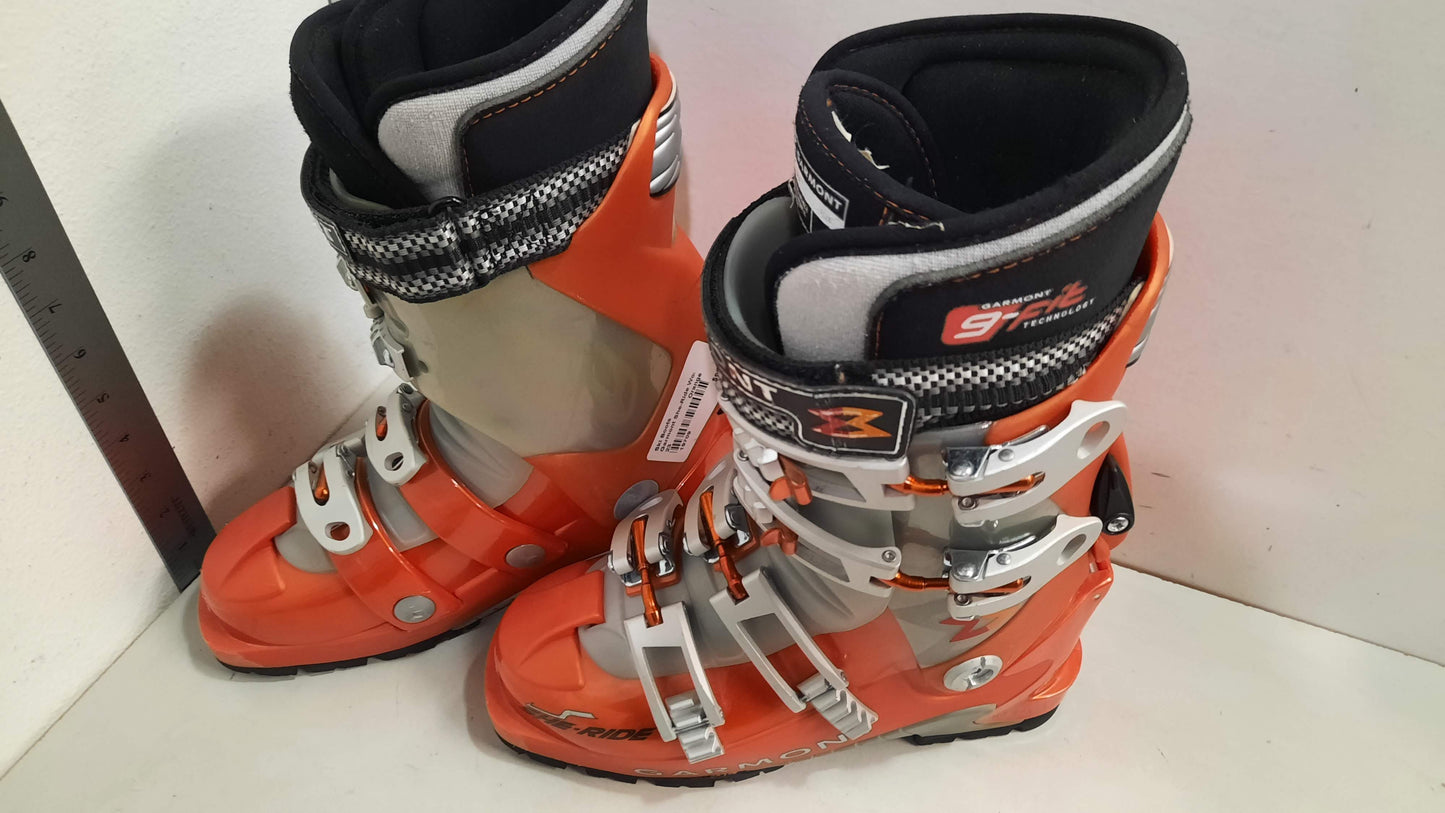 Garmont She-Ride XC AT Ski Boots 23 Orange Used Randonnée Skimo Touring