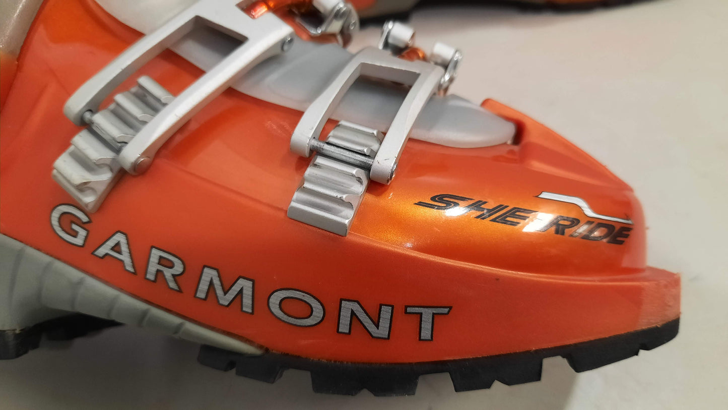 Garmont She-Ride XC AT Ski Boots 23 Orange Used Randonnée Skimo Touring