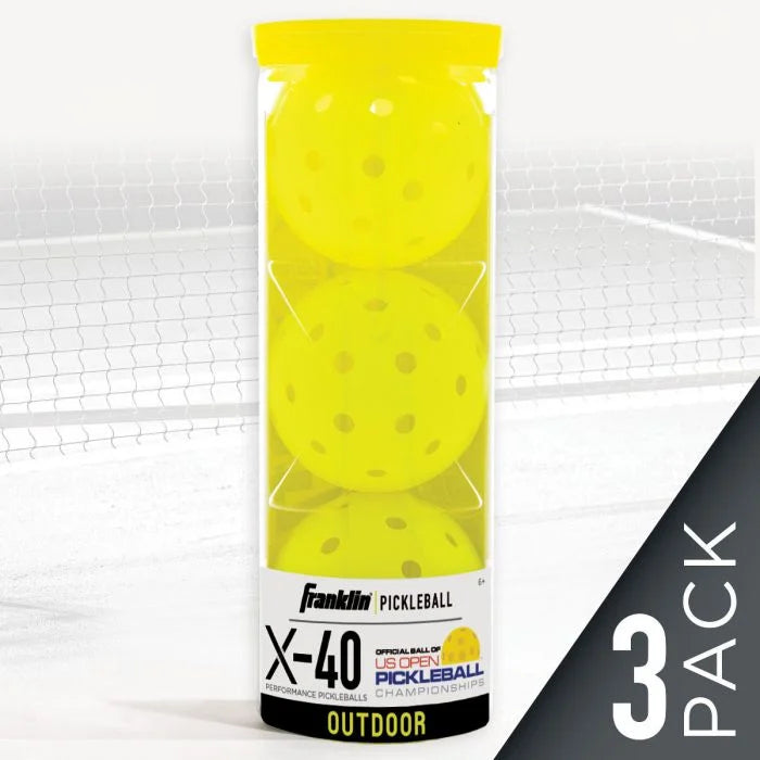 Franklin Pickleball X-40 Outdoor 3 Pack Optic Yellow