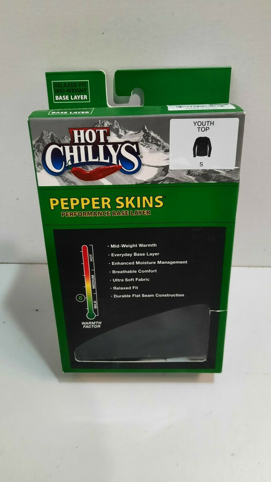 Hot Chillys Pepper Skins Performance Base Layer Size Youth Small Shirt Winterwear