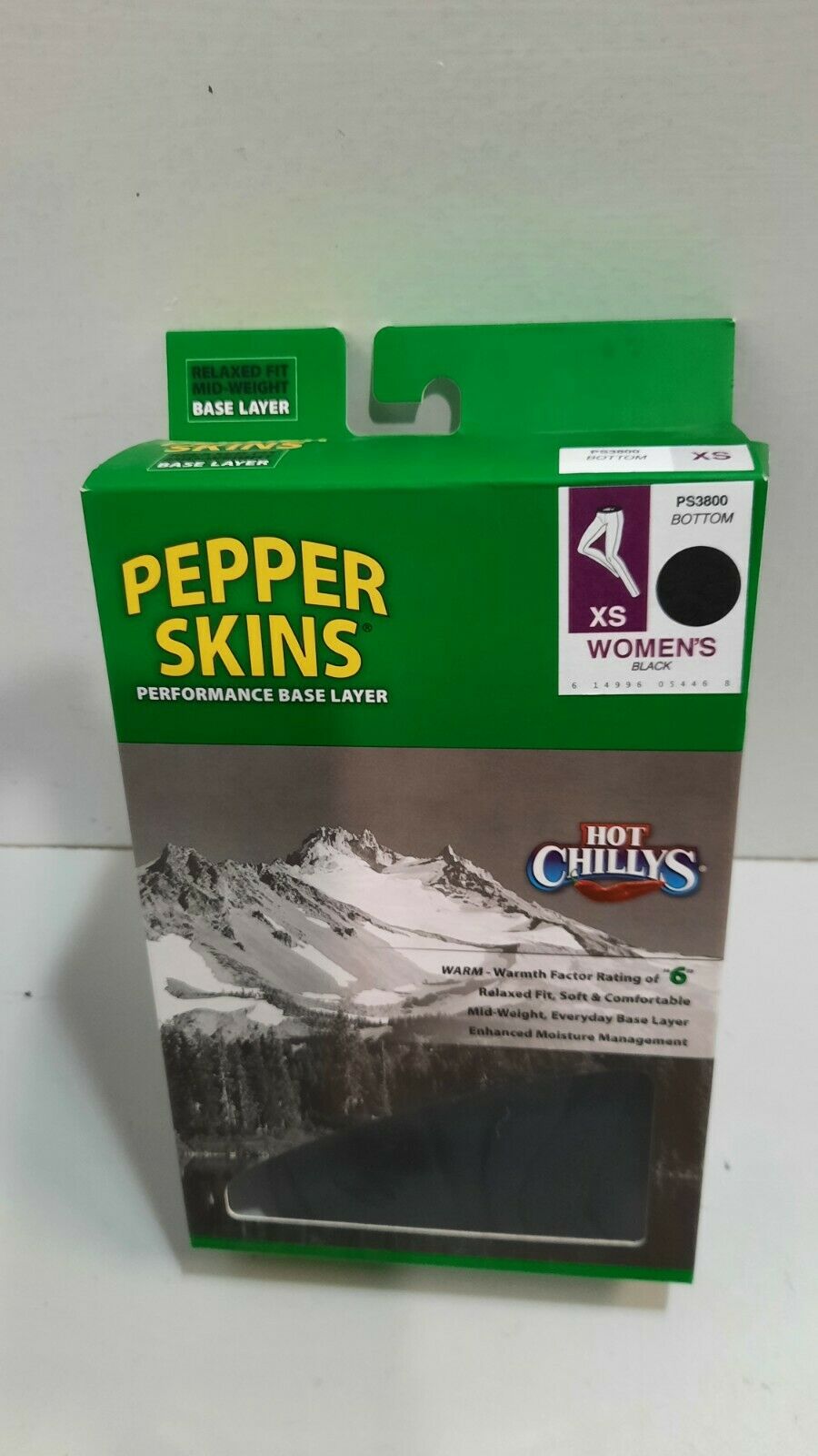 Hot Chillys Pepper Skins Performance Base Layer Size Women XS Black Pants Winterwear