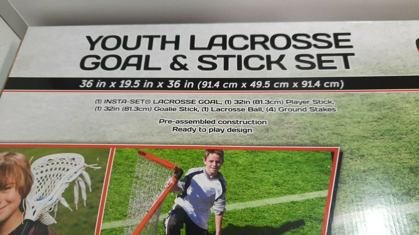 Franklin youth Kid's lacrosse goal and stick set 36 das 19.5 - 36"