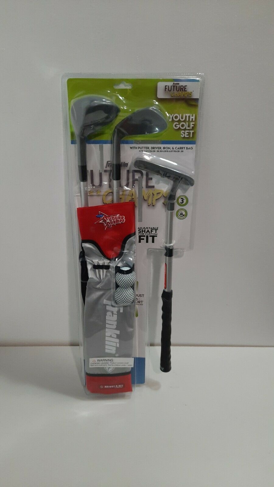 Franklin Youth Golf Set 3 golf tees one travel bag to golf balls 1 driver 1 iron