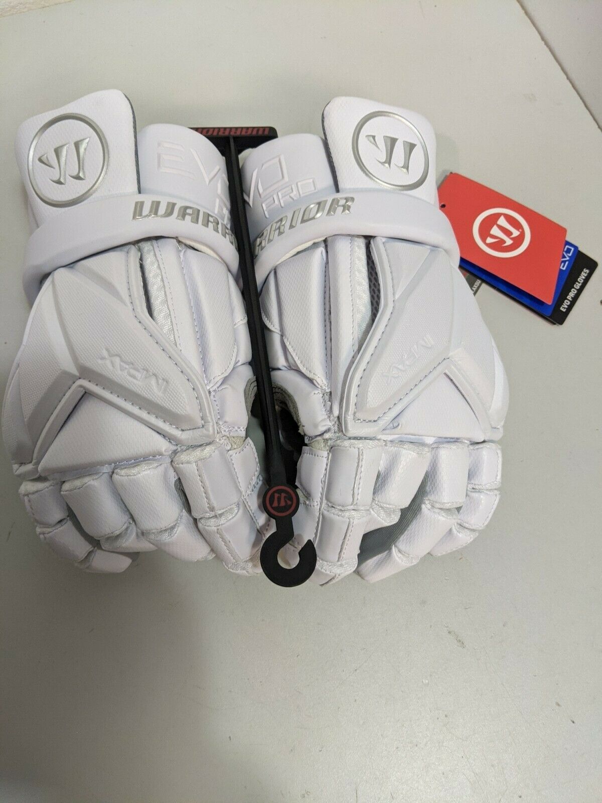 Warrior New Lacrosse Gloves Evo Pro Color White Sizes Small-Medium