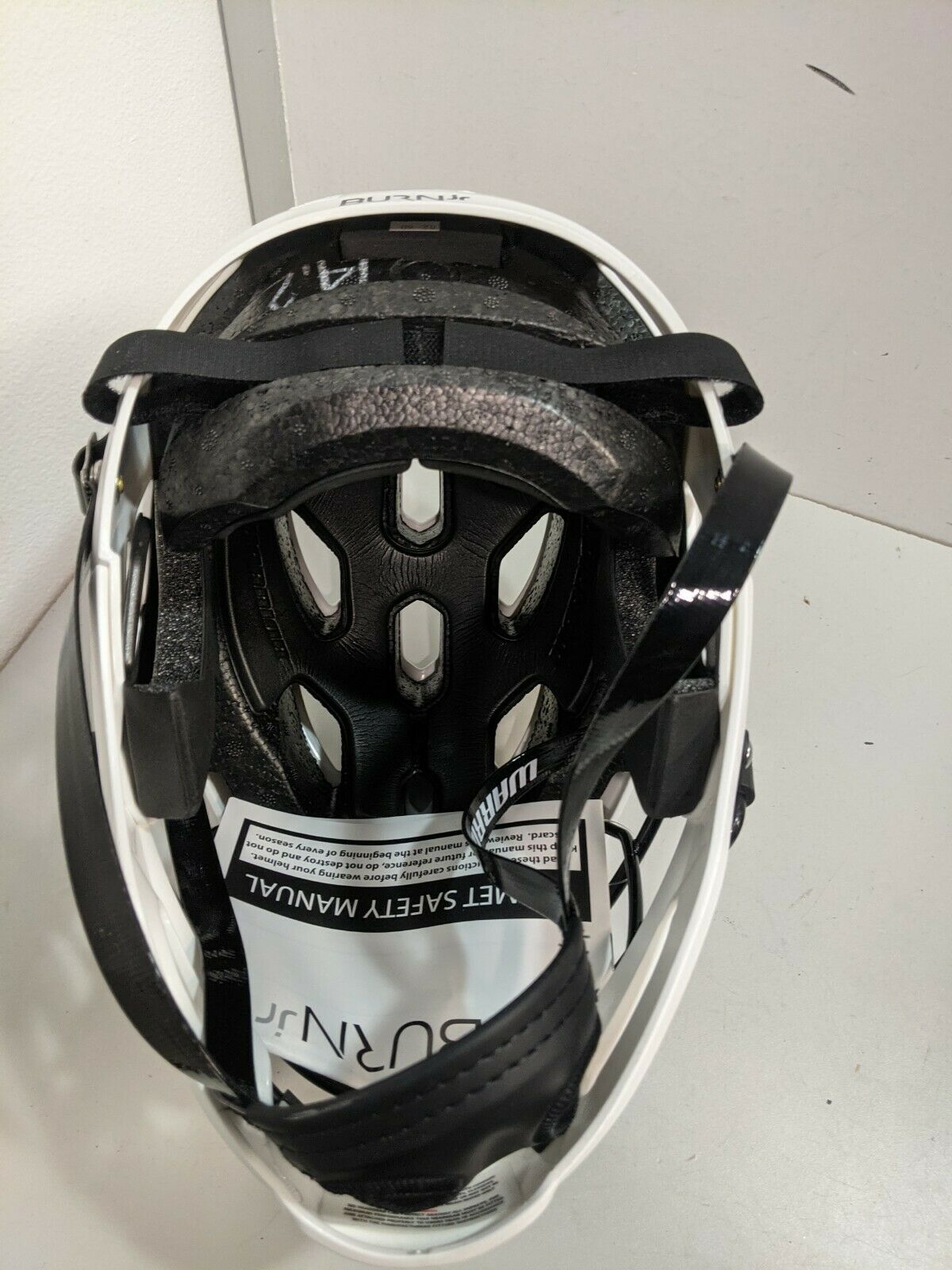 Warrior Lacrosse Helmet Burn Jr White or Black OSFM