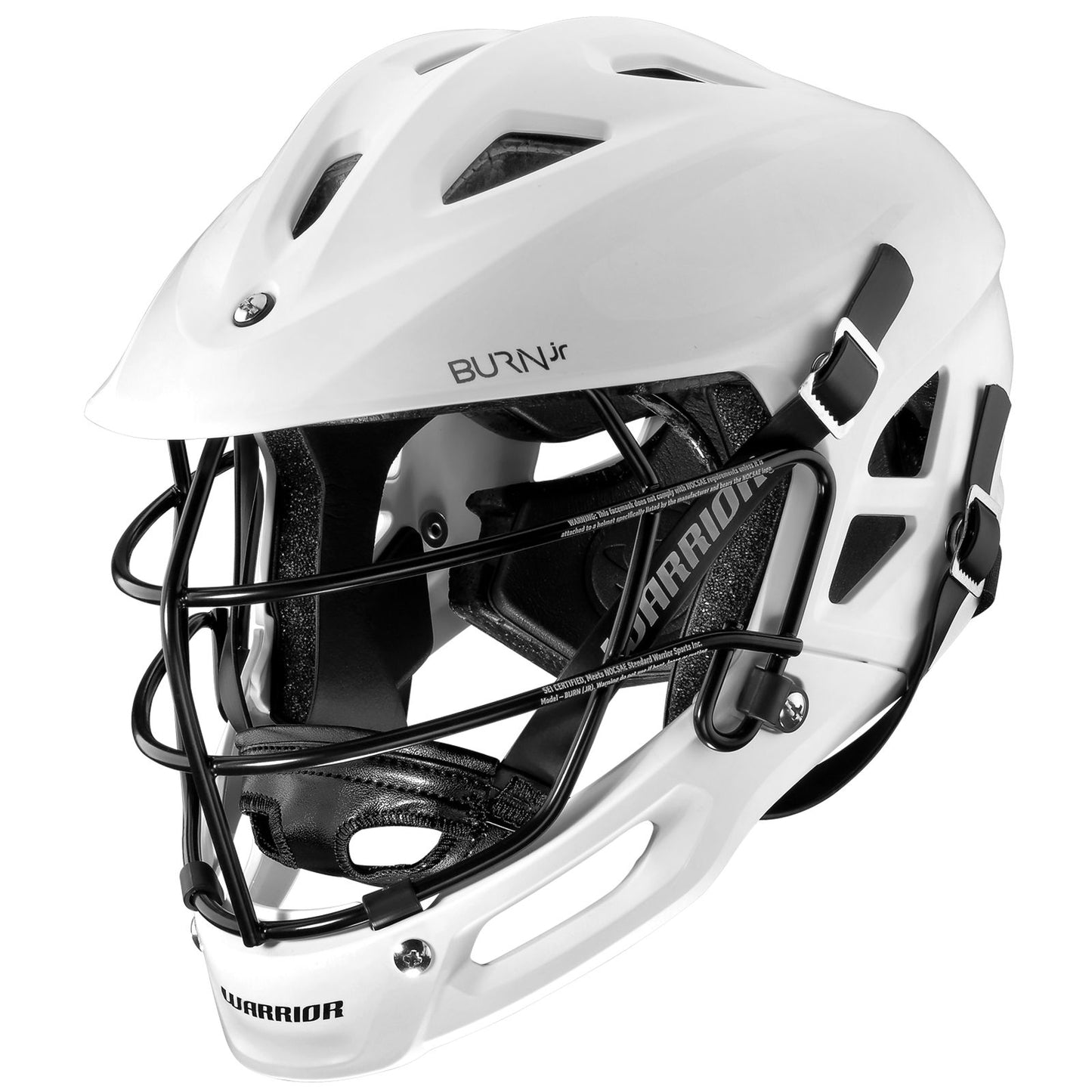Warrior Lacrosse Helmet Burn Jr White or Black OSFM NEW