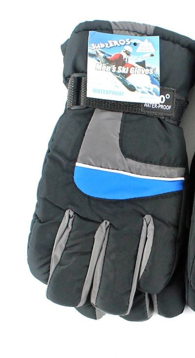 Subzeros Men's Ski Gloves Adult size O/S Multicolored New