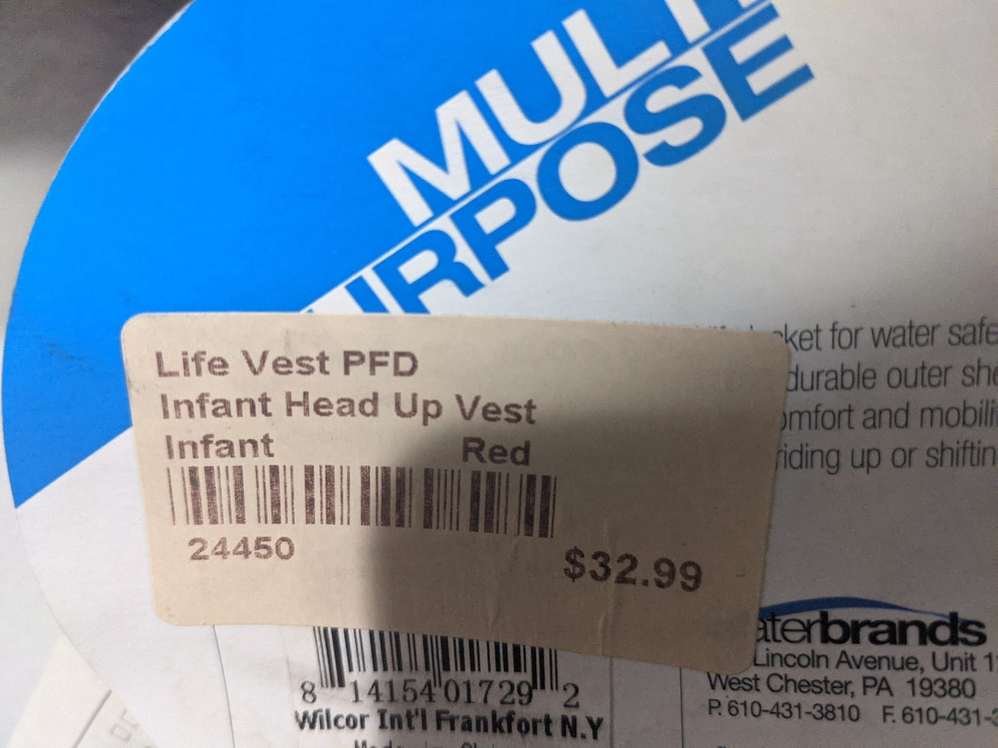 Flowt Infant Head Up Life Vest PFD New