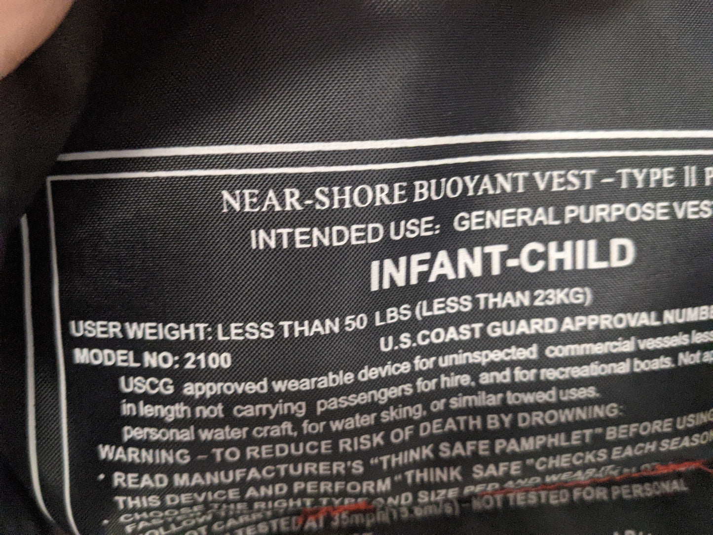 Flowt Infant Head Up Life Vest PFD New