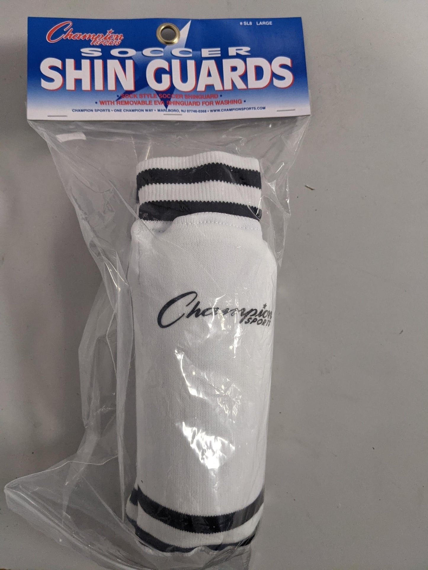 Champion Shin Guards Size Sizes Youth Small, Medium and Large Youth Soccer White New