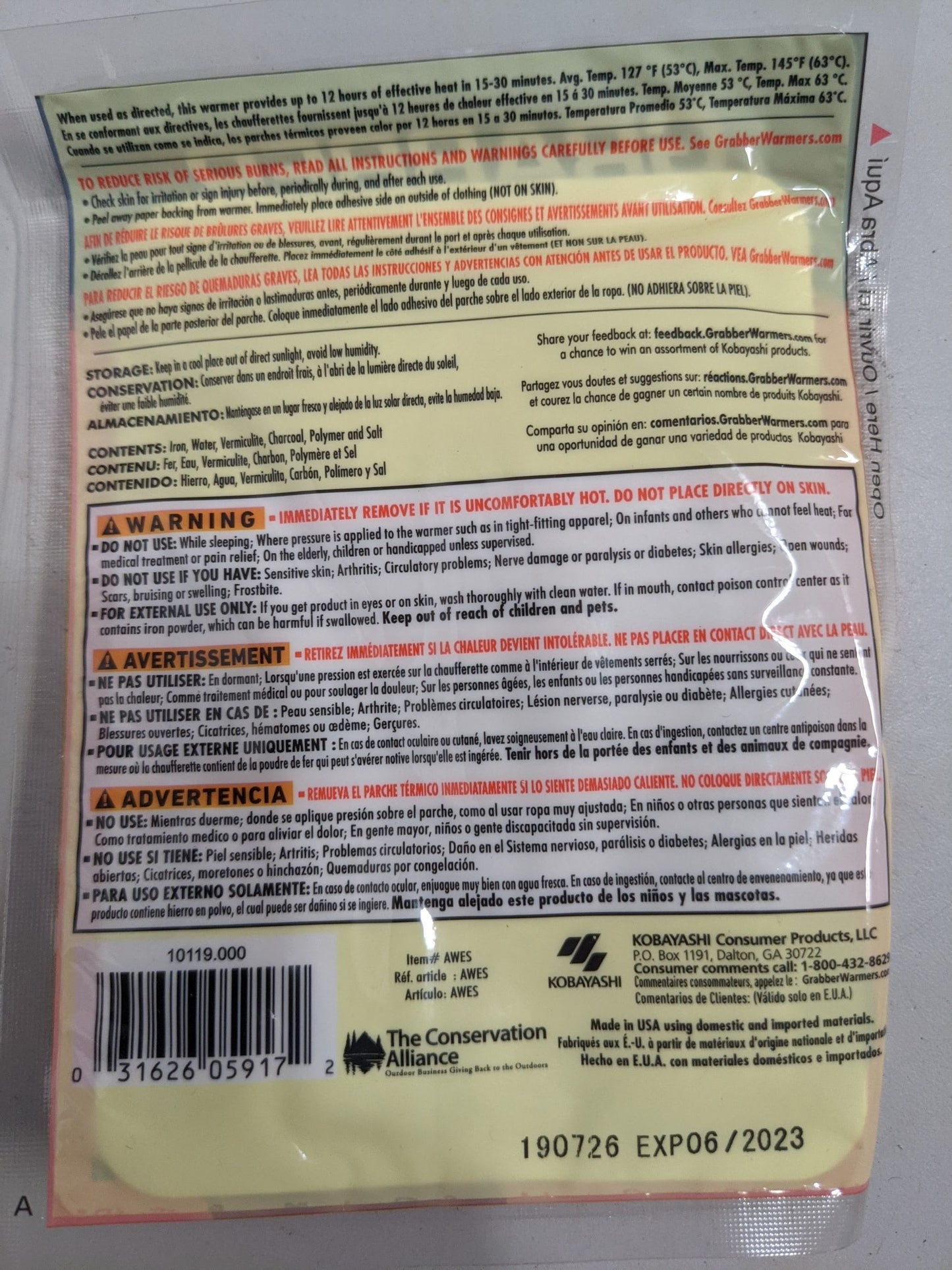Grabber Warmers Body Warmers, New
