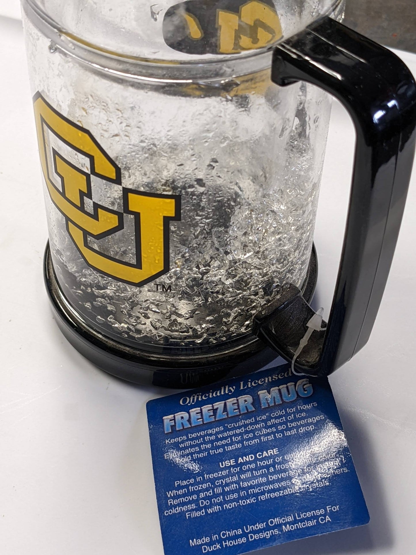 Colorado University Licensed Freezer Mug  New Locally