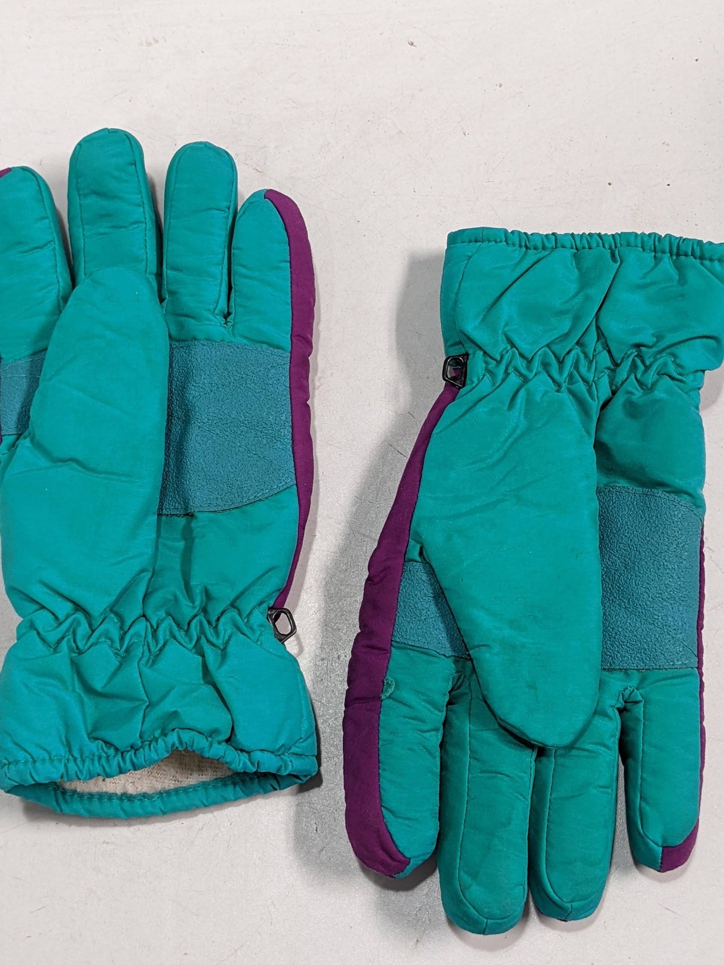Crane Sports Fleece Lined Winter Gloves Size Medium Teal Used