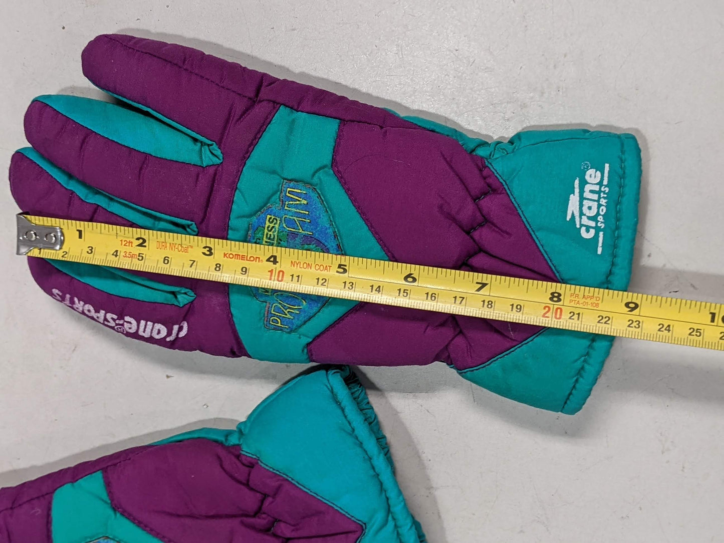 Crane Sports Fleece Lined Winter Gloves Size Medium Teal Used