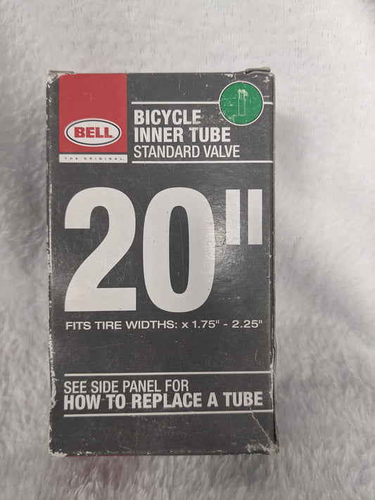 Bell Bicycle Inner Tube Standard Valve Size 20 In x 1.75-2.25 In Color Black Condition NEW
