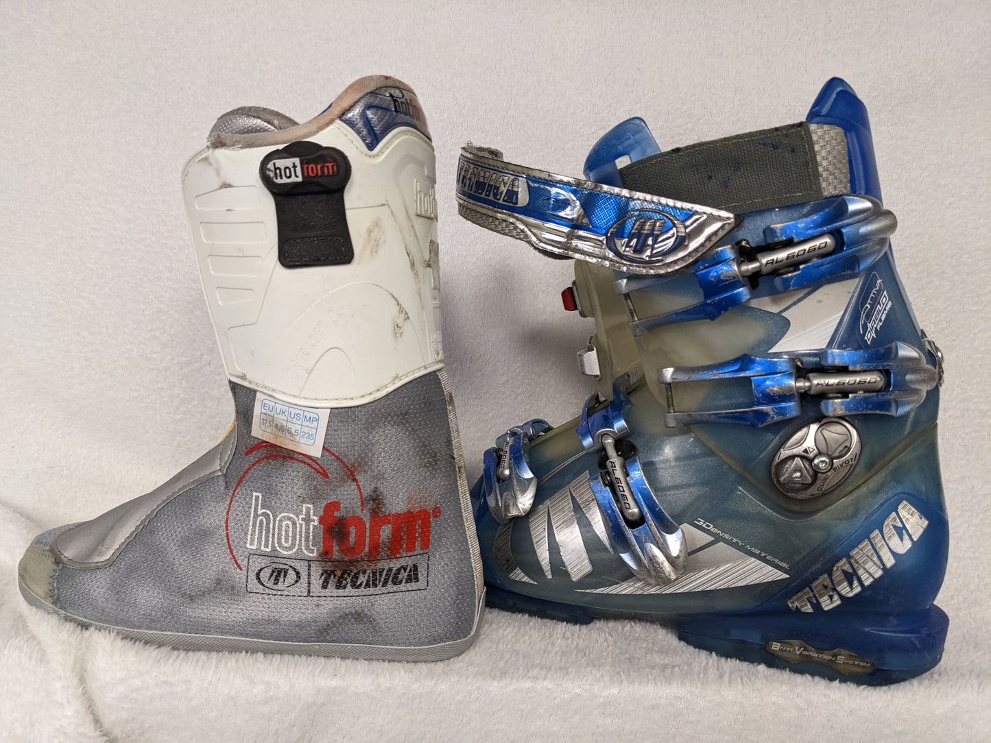 Tecnica Attiva Diablo Flame Women's Ski Boots Size Mondo 23.5 Color Blue Used
