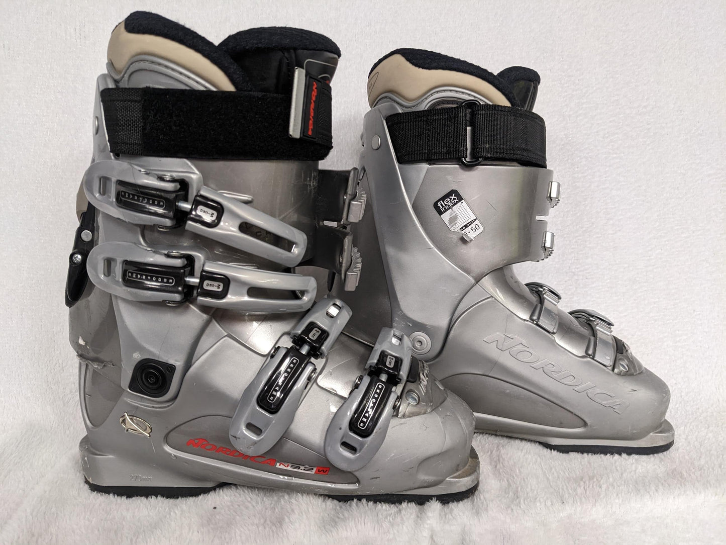 Nordica N3.2 Ski Boots Size Mondo 23.5 Color Gray Condition Used
