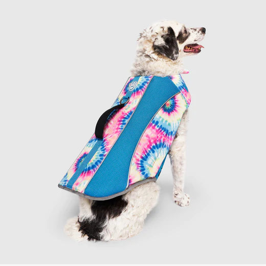 Canada Pooch Wave Rider Dog Life Vest Size XS-XL Yellow, Pink, Tie Dye Boating New
