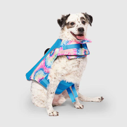 Canada Pooch Wave Rider Dog Life Vest Size XS-XL Yellow, Pink, Tie Dye Boating New