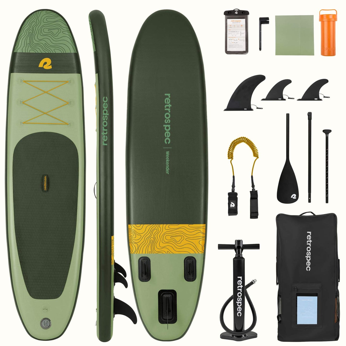 Retrospec Inflatable Standup Paddleboard iSUP Weekender 10' 5 Colors Condition New Max 275 LB Stand Up Paddle Board Inflatable Boating