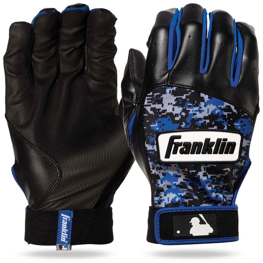 Franklin New Baseball Batting Gloves Blue Camo Digitek Adult