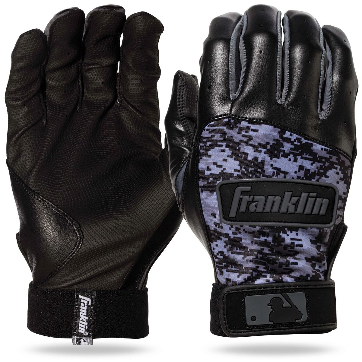 Franklin New Baseball Batting Gloves Black Camo Digitek Youth