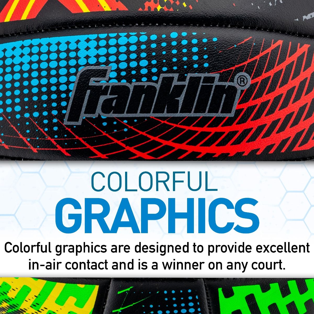 Franklin Mystic Volleyball MultiColor New Official Size Weight