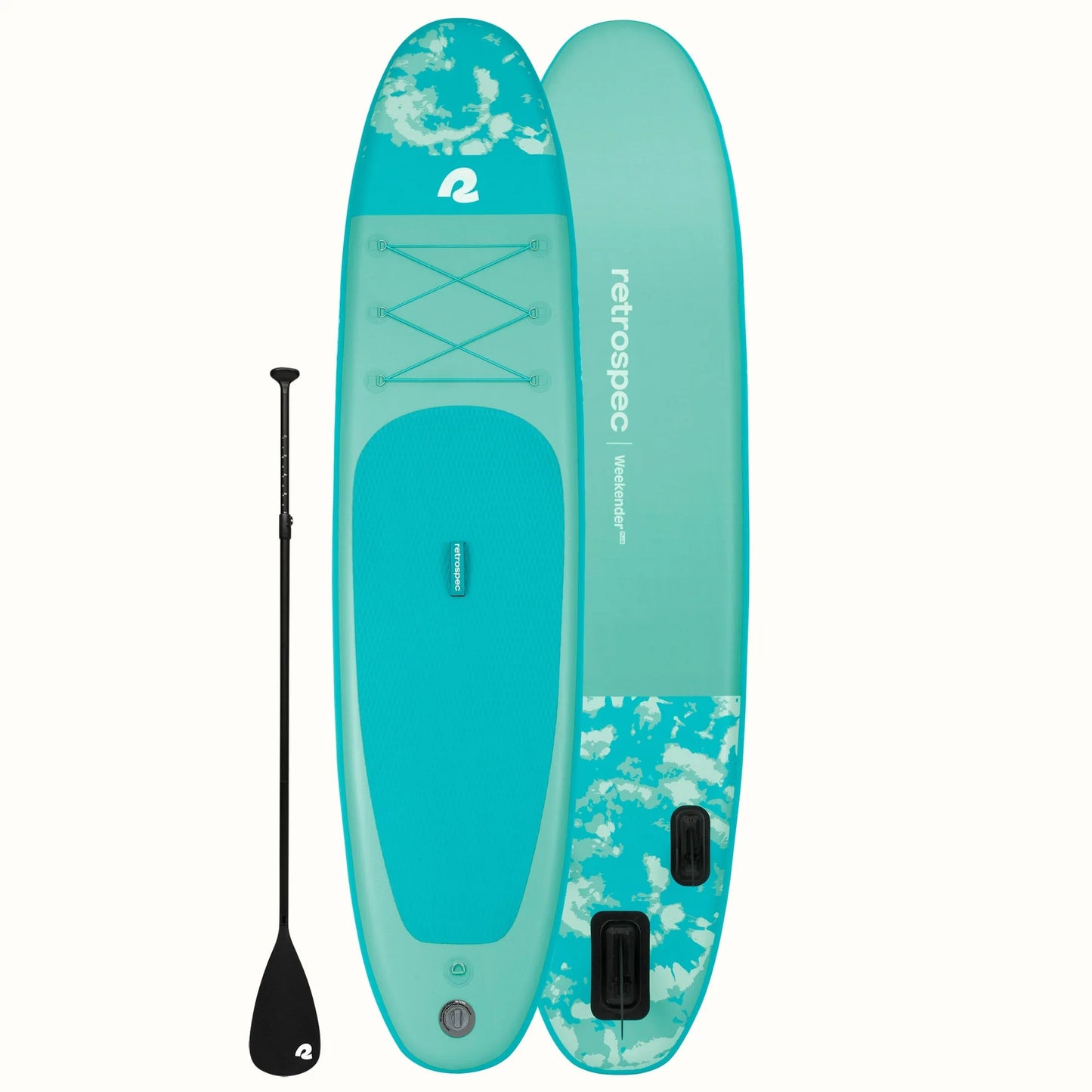 Retrospec Inflatable Standup Paddleboard iSUP Weekender Plus 10' Inflatable Stand Up Paddle Board (Legacy) Seafoam TieDye Color Condition New Max 300 LB Stand Up Paddle Board Inflatable Boating
