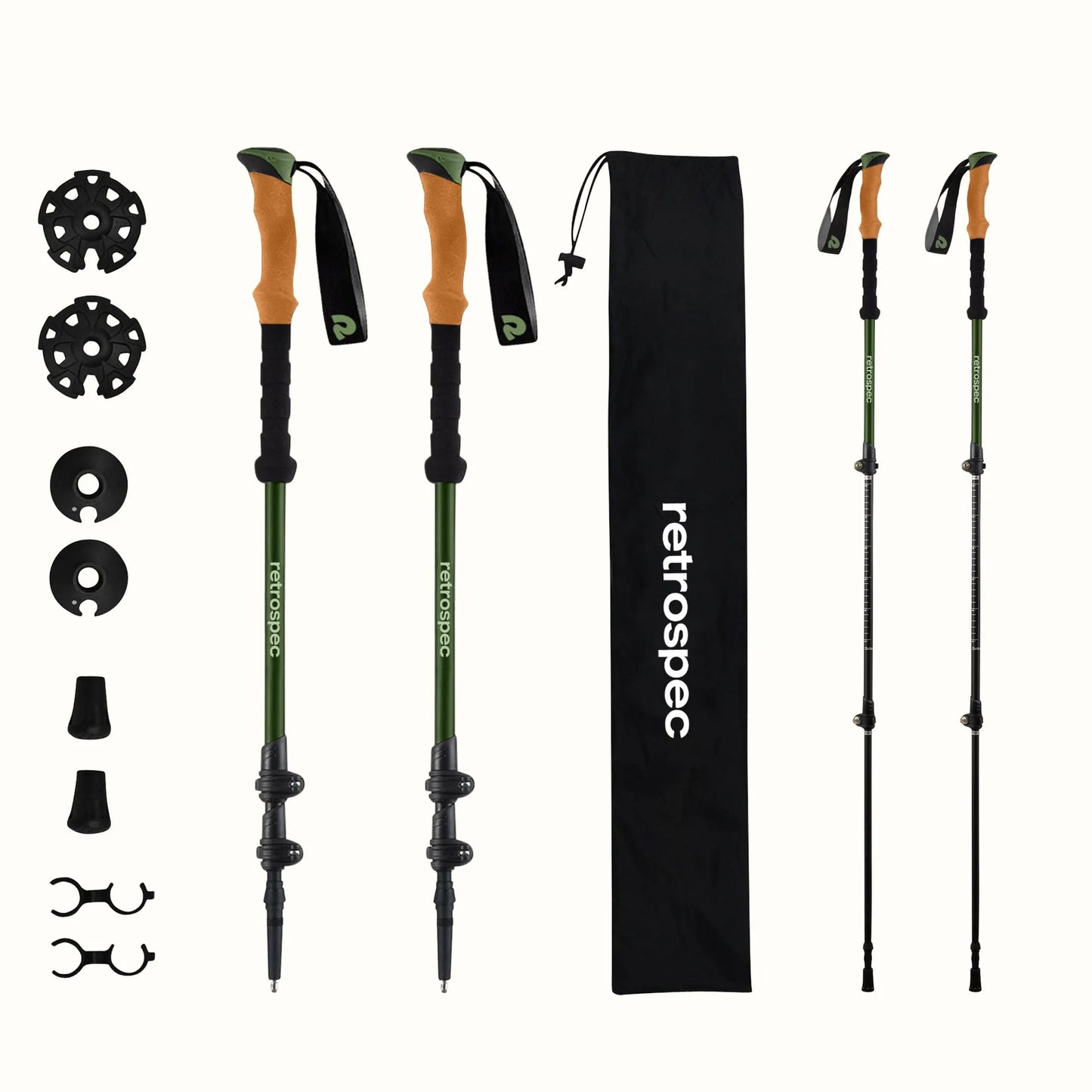 Retrospec Trekking Hiking Pole Cork Adjustable New Solstice