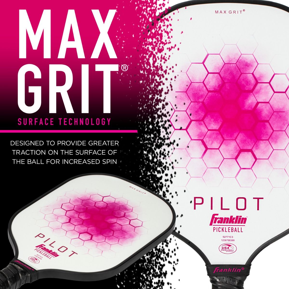 Franklin Pilot USAPA Pickleball Paddle Fiberglass Pink New