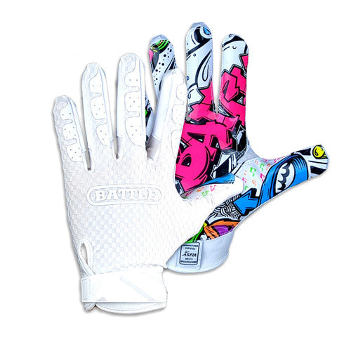 Battle Football Triple Threat Graffiti Gloves Adult New