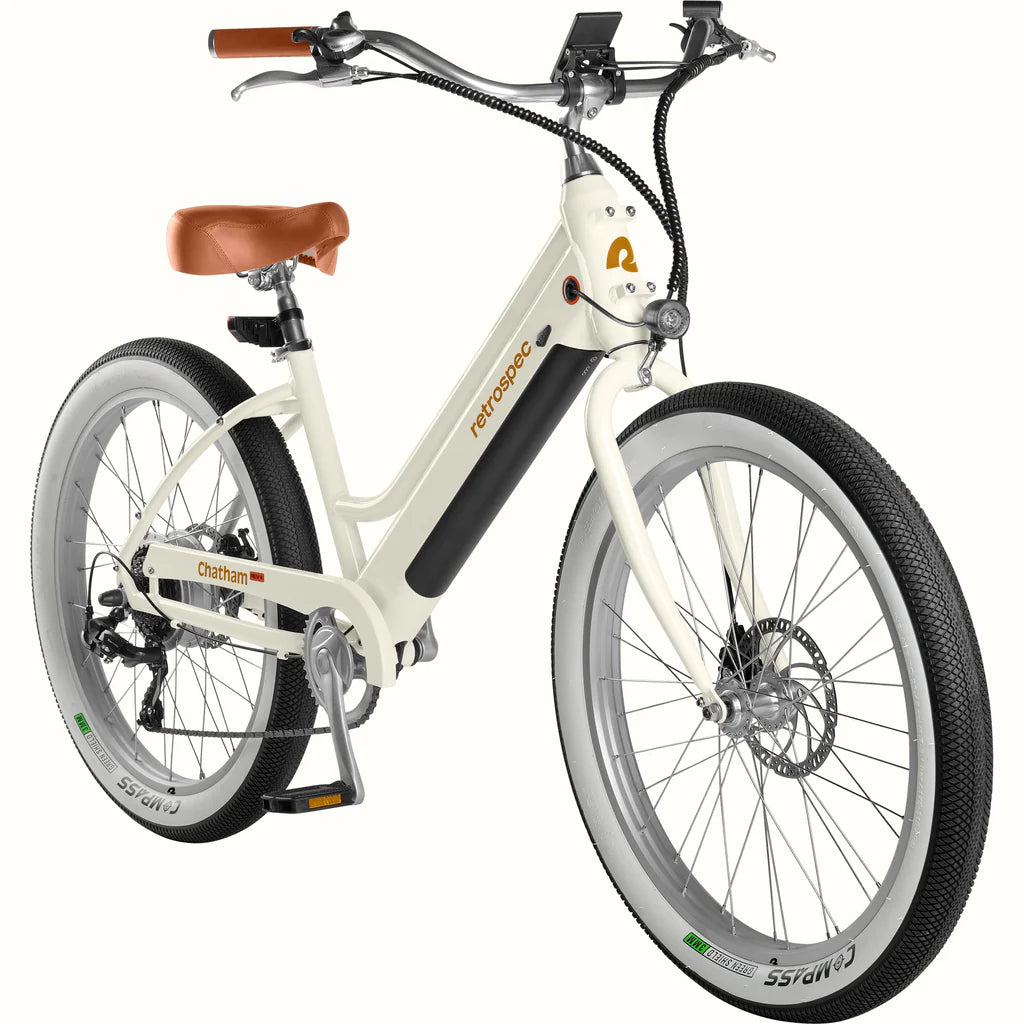 Retrospec Chatham Rev Plus Electric Beach Cruiser Bike - Step Through EBike