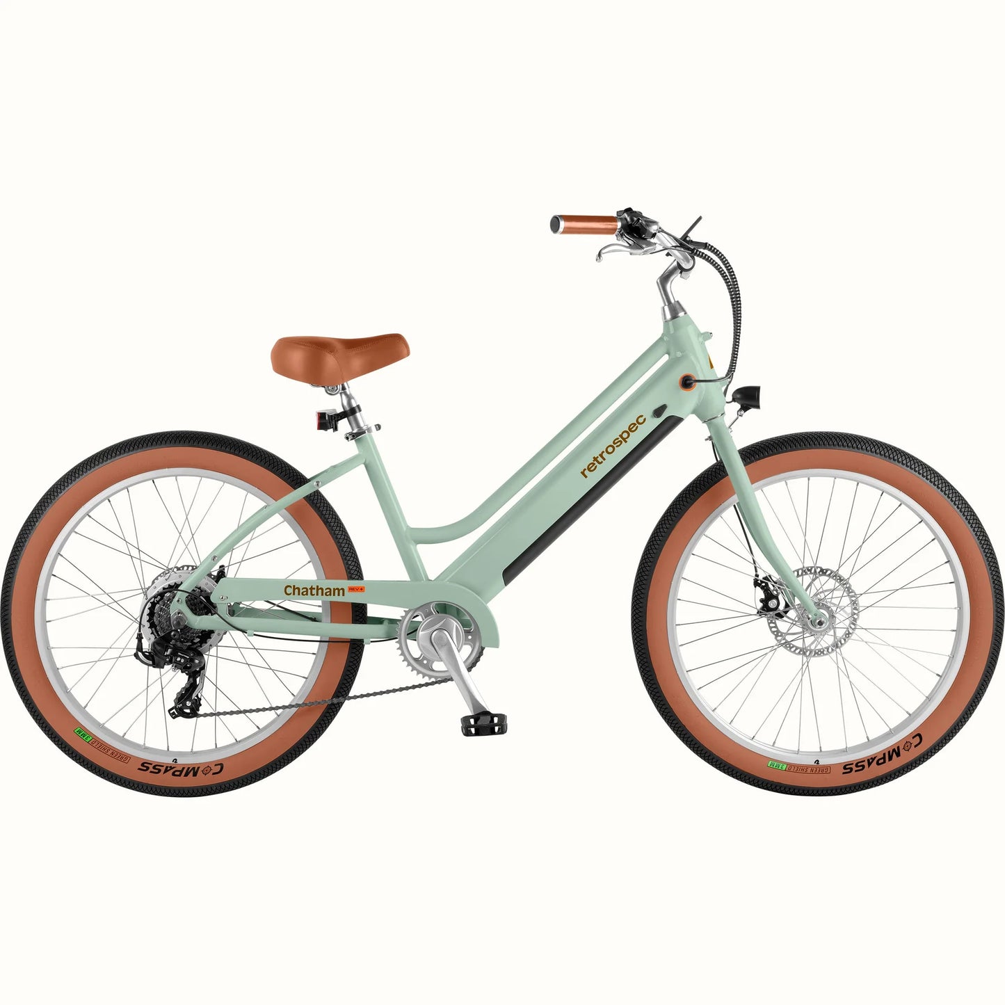 Retrospec Chatham Rev Plus Electric Beach Cruiser Bike - Step Through EBike