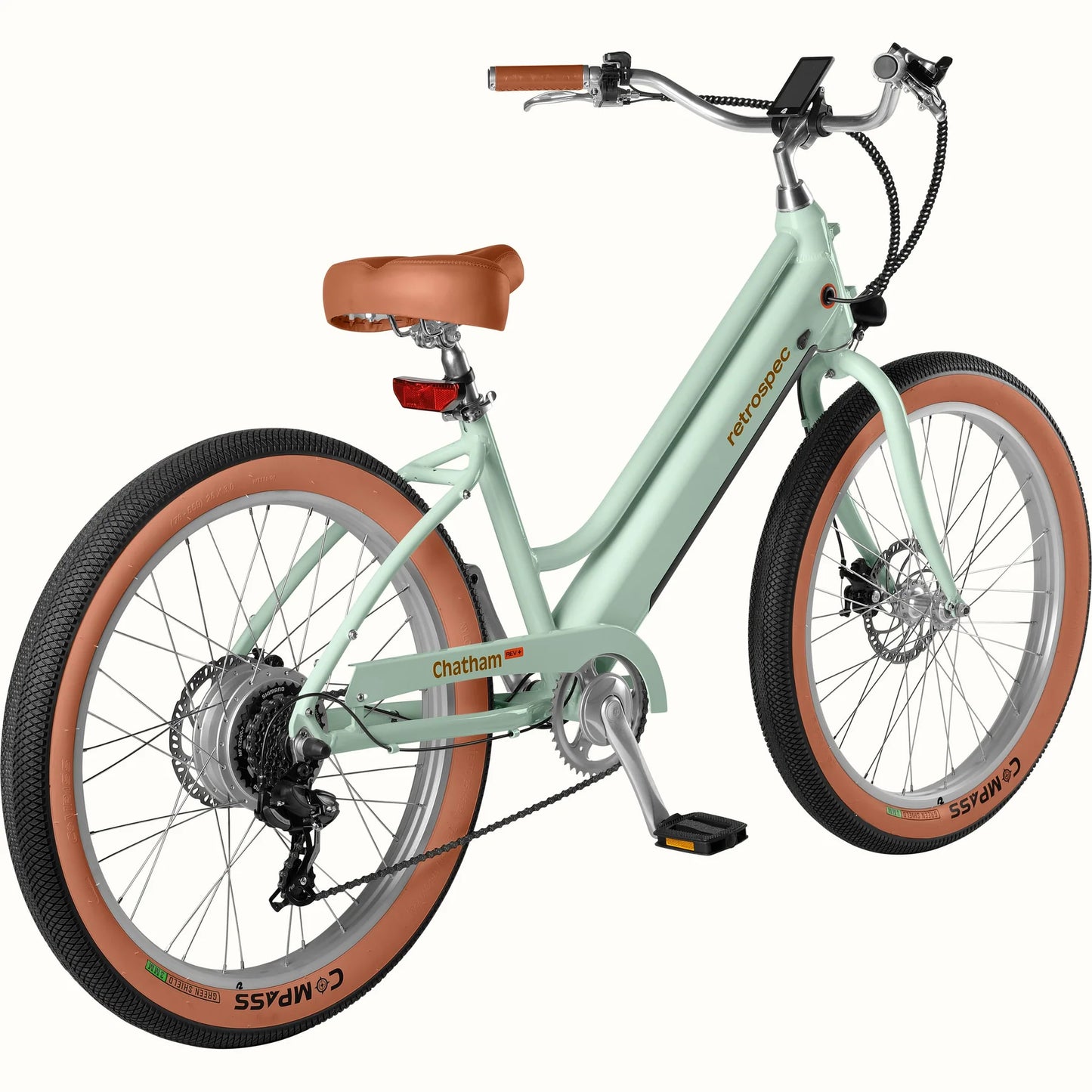 Retrospec Chatham Rev Plus Electric Beach Cruiser Bike - Step Through EBike