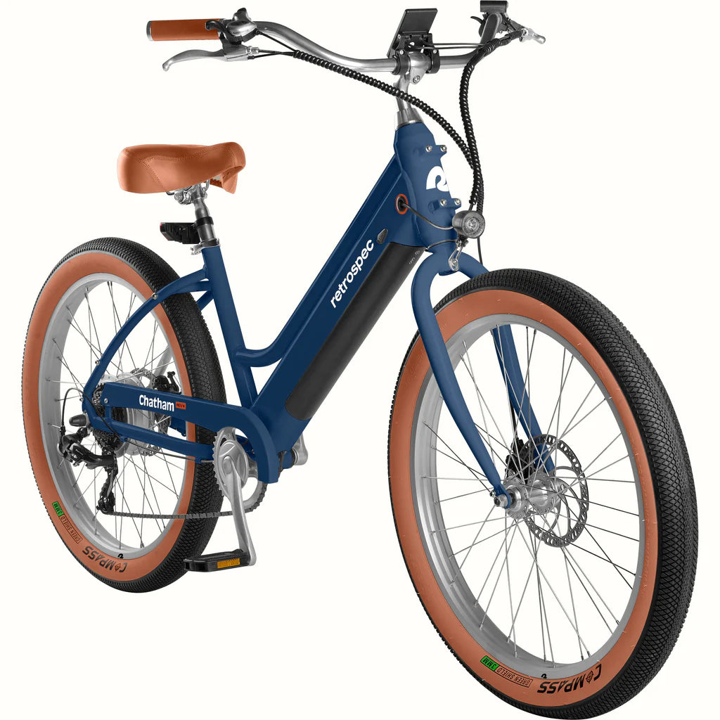 Retrospec Chatham Rev Plus Electric Beach Cruiser Bike - Step Through EBike