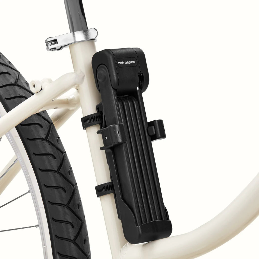 Retrospec Fortitude Folding Bike Lock With Carrier - 5mm New