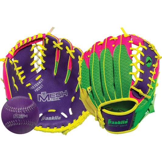Franklin Baseball Mitt Teeball Fielding Glove 9.5 In Right Hand Pink Left Hand Throw NEW