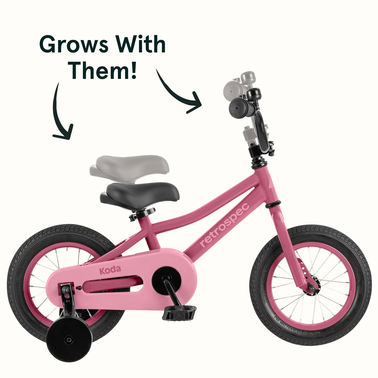 Koda 12" Kids' Bike (2-3 yrs) New Basket and Hand Brake Options