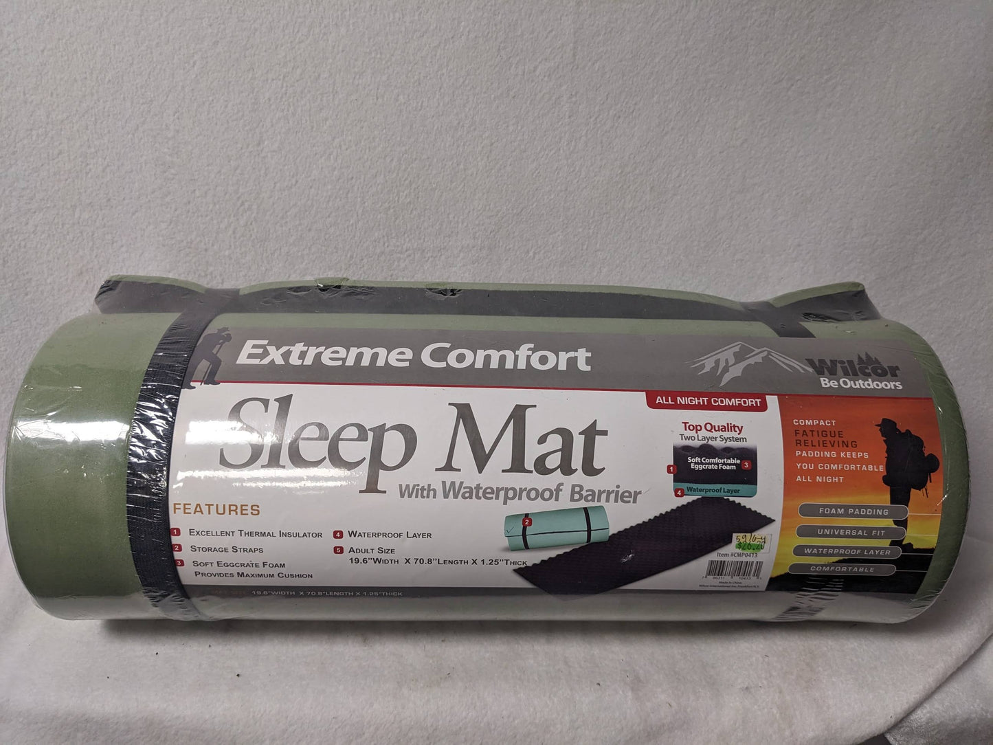 Wilcor Extreme Comfort Sleeping Mat With Waterproof Barrier Adult Size 19.6 - 70.8