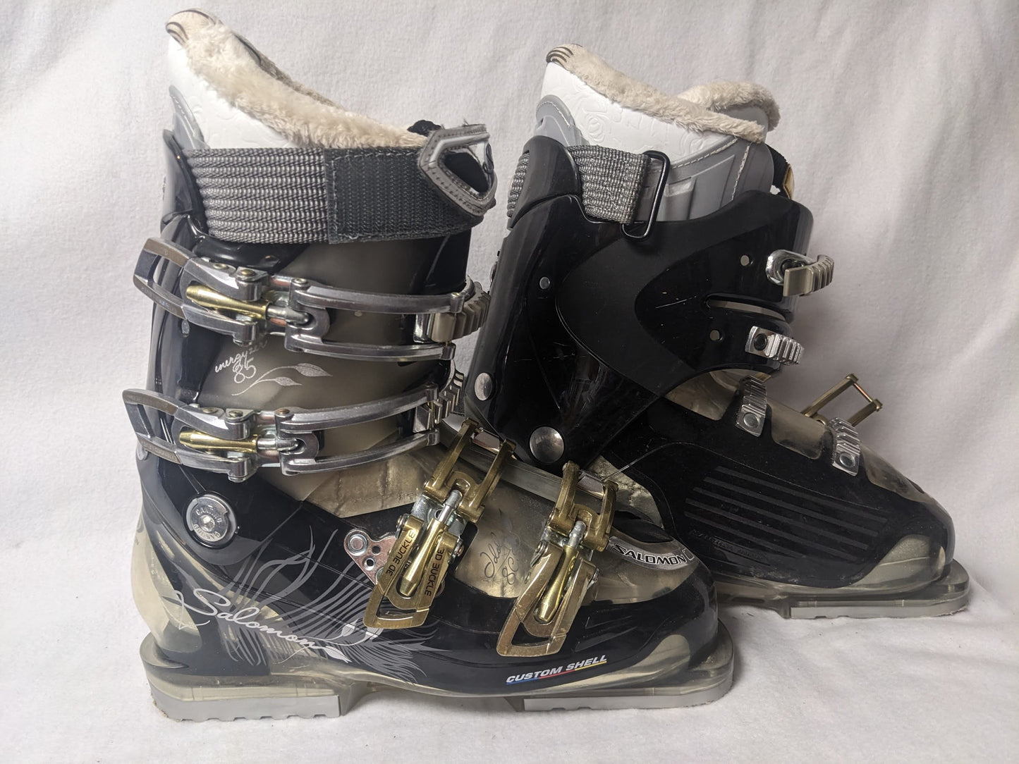 Salomon Energyzer 85 Women's Ski Boots Size 25.5 Color Black Condition Used