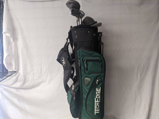 TechEdge Junior Tour Golf Set Size Bag with 8 (RH) Clubs Color Black Condition Used
