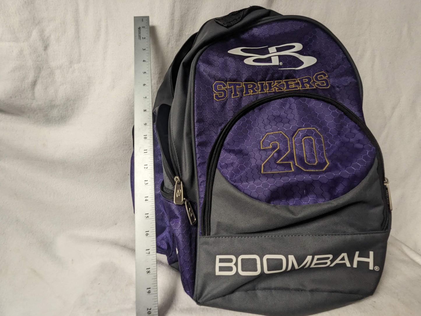 Boombah Baseball/Softball Gear Backpack Size 18 In x 12 In x 9 In Color Purple Condition Used