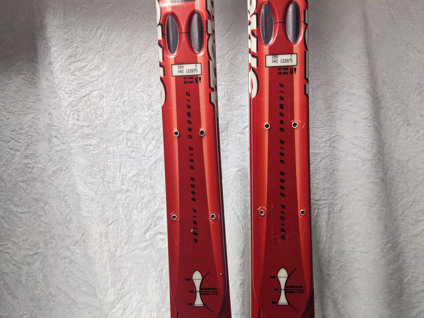 Atomic Beta CarvX 9.14 Skis *No Bindings* Size 160 Cm Color Red Condition Used