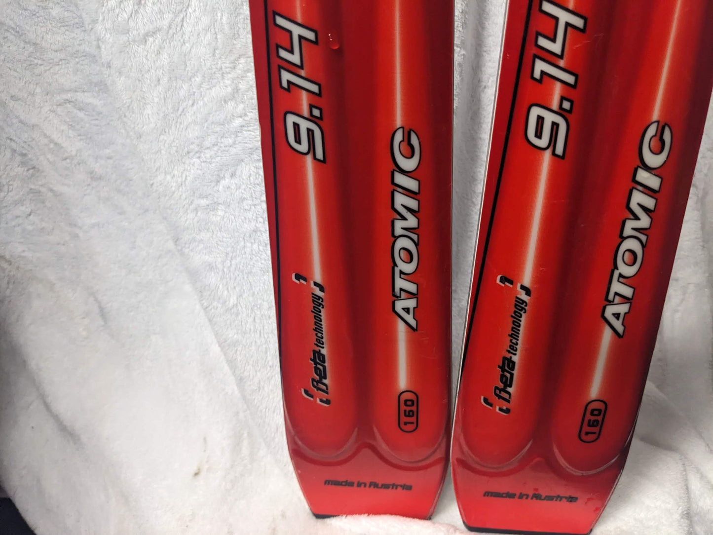 Atomic Beta CarvX 9.14 Skis *No Bindings* Size 160 Cm Color Red Condition Used