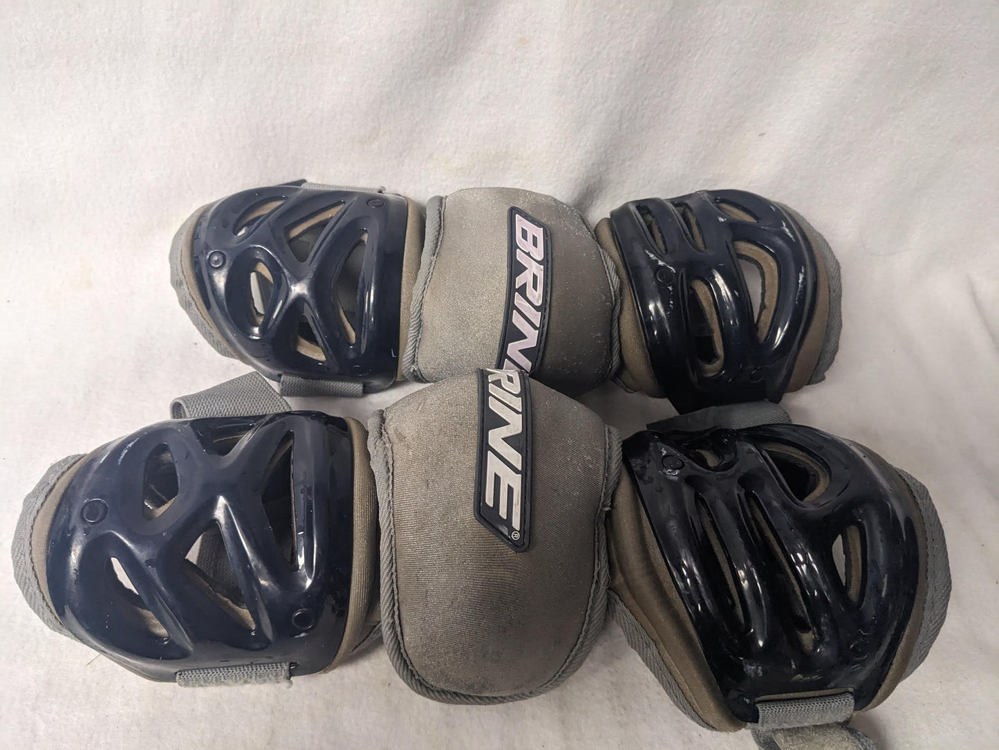 Brine Lacrosse LAX Elbow Pads Size Youth Small Color Gray Condition Used