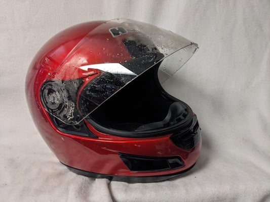 HJC Full Face Motorcycle Helmet Size Youth Color Red Condition Used