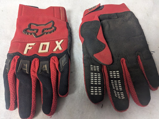 Fox Youth Motocross MX Gloves Size Youth Large Color Red Condition Used
