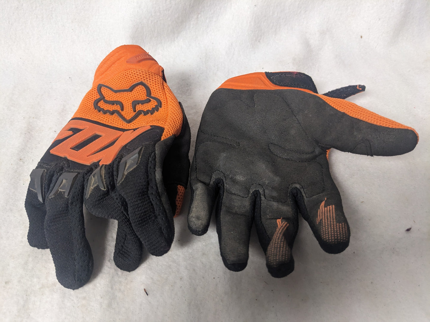 Fox Youth Motocross MX Gloves Size Youth Large Color Orange Condition Used