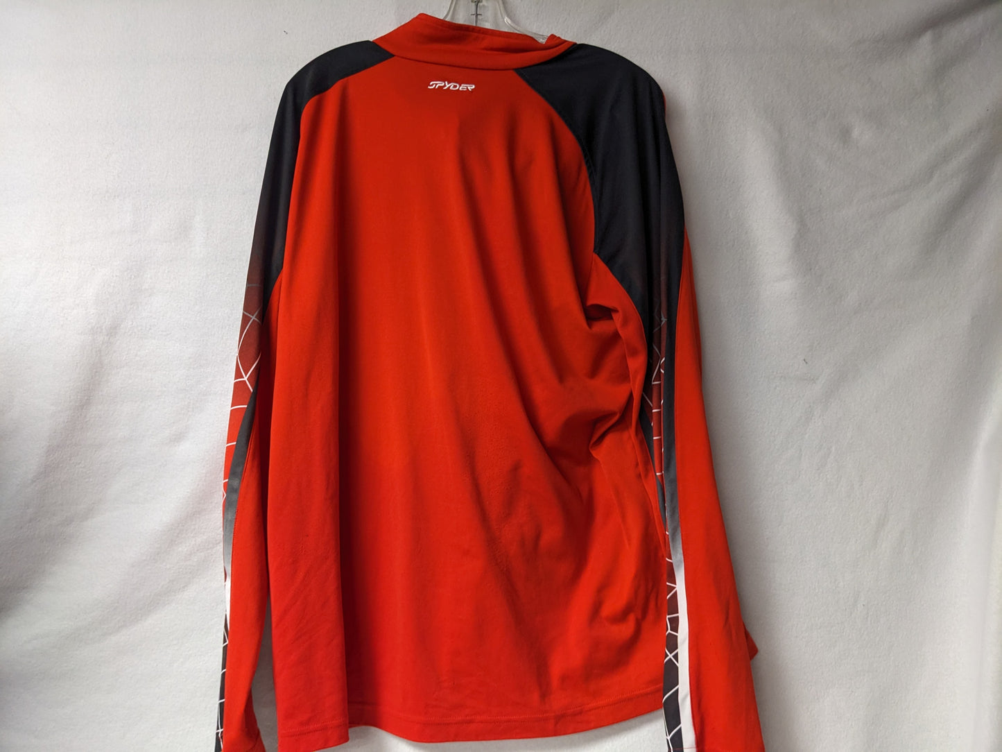 Spyder Long Sleeve Half Zip Shirt Size XL Color Red Condition Used